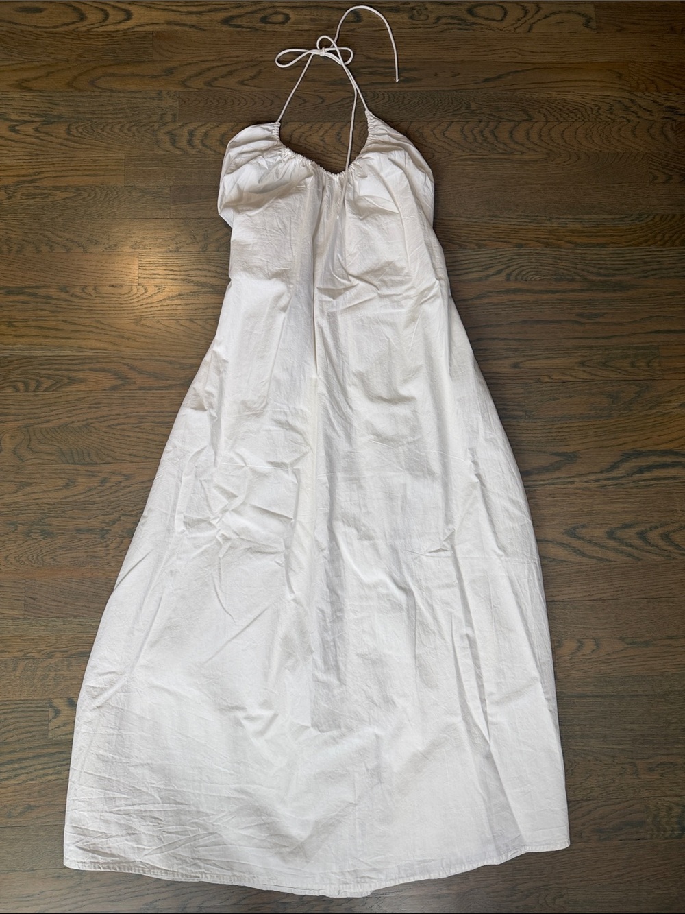 Halter Neck White Maxi Dress - Lightweight Summer Style